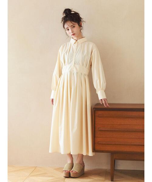 so4u(ソーフォーユー)の「タックシャツワンピース(ワンピース・レディース・サックスブルー/キナリ・F)」の16枚目の写真