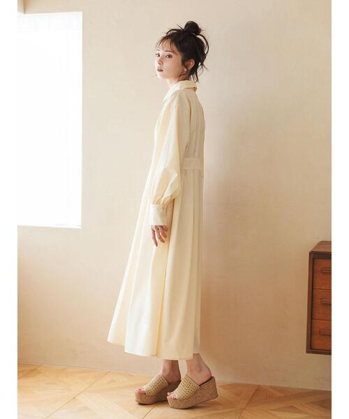 so4u(ソーフォーユー)の「タックシャツワンピース(ワンピース・レディース・サックスブルー/キナリ・F)」の18枚目の写真