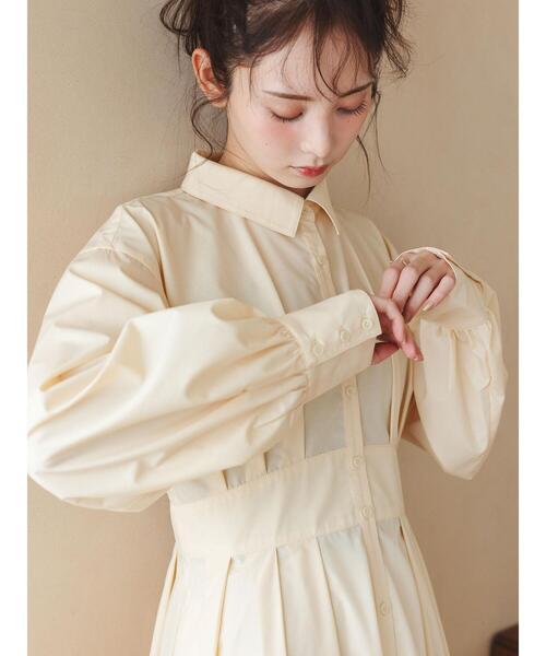 so4u(ソーフォーユー)の「タックシャツワンピース(ワンピース・レディース・サックスブルー/キナリ・F)」の20枚目の写真