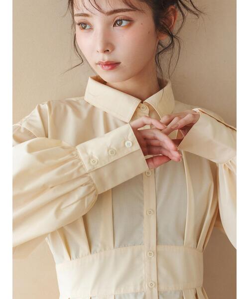 so4u(ソーフォーユー)の「タックシャツワンピース(ワンピース・レディース・サックスブルー/キナリ・F)」の21枚目の写真