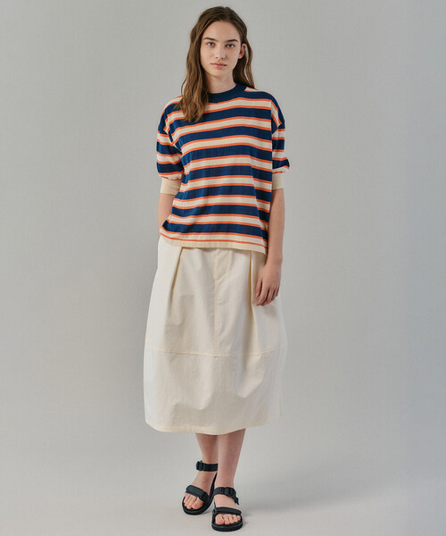 MEYAME コットンニット半袖Tシャツ MEYAME（メヤメ）の「MEYAME | 〈別注〉コットンニット半袖T