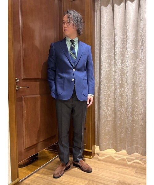 BROOKS BROTHERS（ブルックスブラザーズ）の「ウール／モヘア　ホップサック　２釦アンコンジャケット　Classic（テーラードジャケット・メンズ・グリーン/ブルー・42SHT/40SHT/39SHT/37SHT/38SHT）」の4枚目の写真