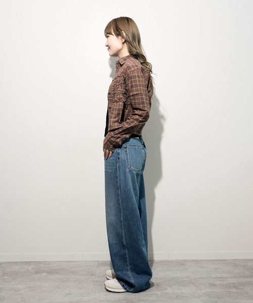JOINT WORKS(ジョイントワークス)の「Calvin Klein Jeans / カルバン クライン ジーンズ THE WIDE LEG WASHED SHORE 37.5(デニムパンツ・レディース・ネイビー・24/25)」の7枚目の写真