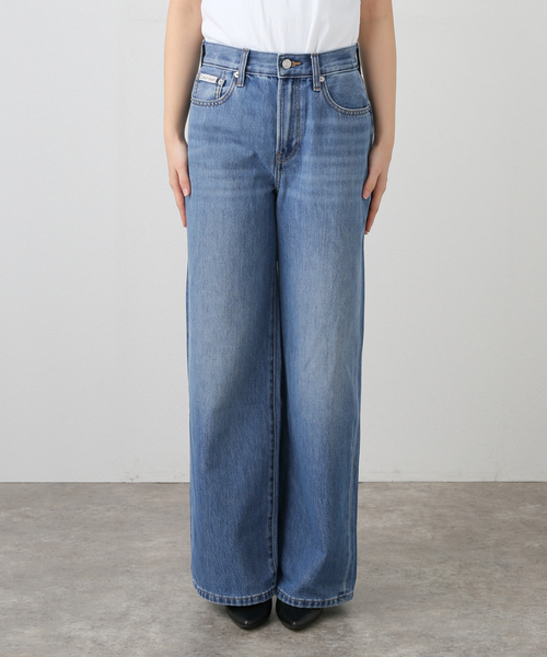 JOINT WORKS(ジョイントワークス)の「Calvin Klein Jeans / カルバン クライン ジーンズ THE WIDE LEG WASHED SHORE 37.5(デニムパンツ・レディース・ネイビー・24/25)」の3枚目の写真