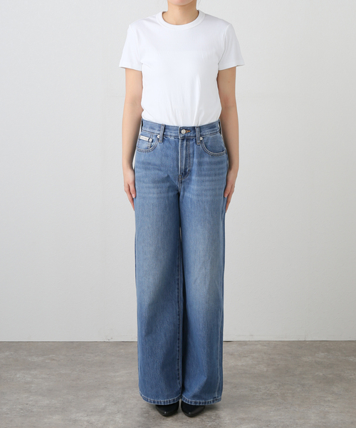 JOINT WORKS(ジョイントワークス)の「Calvin Klein Jeans / カルバン クライン ジーンズ THE WIDE LEG WASHED SHORE 37.5(デニムパンツ・レディース・ネイビー・24/25)」の2枚目の写真