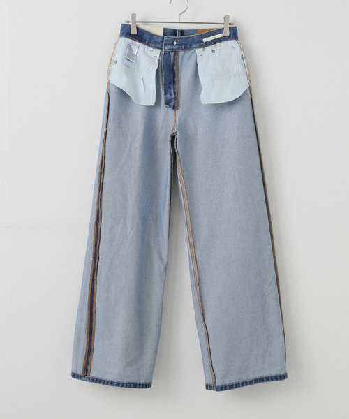 JOINT WORKS(ジョイントワークス)の「Calvin Klein Jeans / カルバン クライン ジーンズ THE WIDE LEG WASHED SHORE 37.5(デニムパンツ・レディース・ネイビー・24/25)」の14枚目の写真