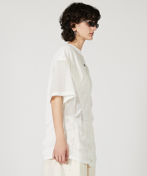 メッシュギャザーTEE / Mesh Gathered Tee（Tシャツ/カットソー