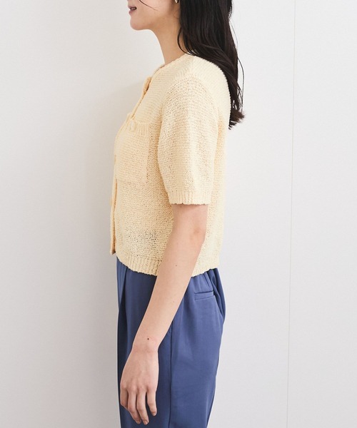 VIS(ビス)の「ブークレコンパクトカーディガン(カーディガン/ボレロ・レディース・ライトグリーン/キナリ/ブラック・FREE)」の19枚目の写真