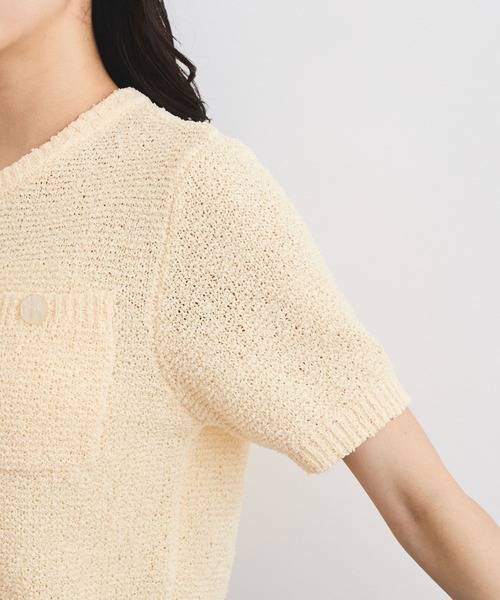 VIS(ビス)の「ブークレコンパクトカーディガン(カーディガン/ボレロ・レディース・ライトグリーン/キナリ/ブラック・FREE)」の16枚目の写真