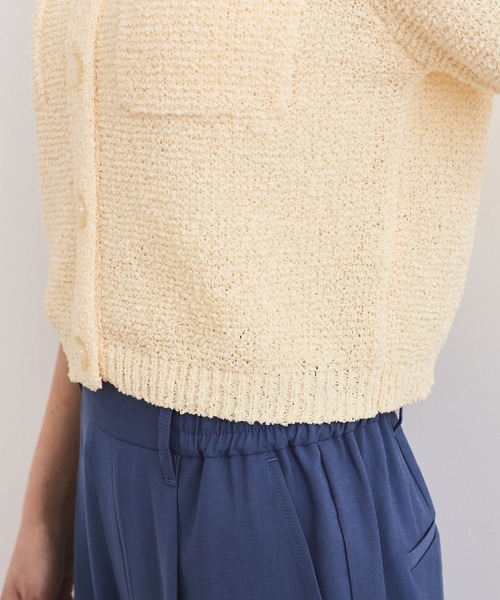 VIS(ビス)の「ブークレコンパクトカーディガン(カーディガン/ボレロ・レディース・ライトグリーン/キナリ/ブラック・FREE)」の15枚目の写真