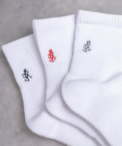 Gramicci（グラミチ）の「【RS】【GRAMICCI】BASIC SHORT SOCKS（ソックス/靴下・メンズ・ホワイト/その他/ブラック・25-27/23-25）」の2枚目の写真