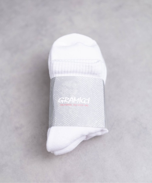 Gramicci（グラミチ）の「【RS】【GRAMICCI】BASIC SHORT SOCKS（ソックス/靴下・メンズ・ホワイト/その他/ブラック・25-27/23-25）」の4枚目の写真