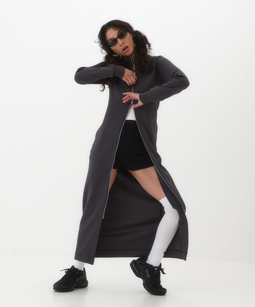 BEEDEN(ビーデン)の「RAGLAN JARSEY DRESS(ワンピース・レディース・ブラック/グレー・FREE)」の10枚目の写真