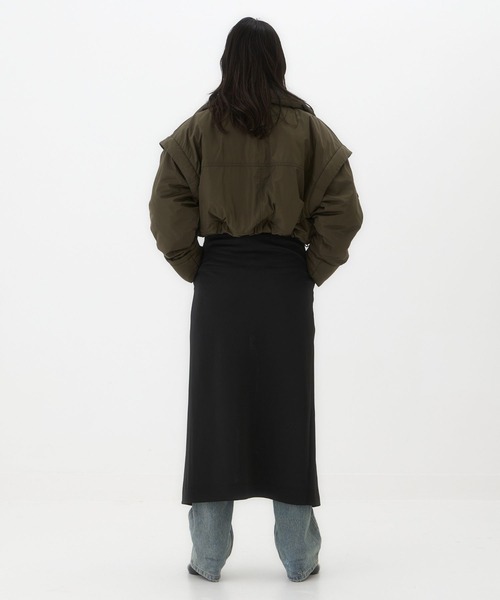 BEEDEN(ビーデン)の「2WAY BLOUSON LONG COAT(ミリタリージャケット・レディース・ブラック/カーキ・FREE)」の12枚目の写真