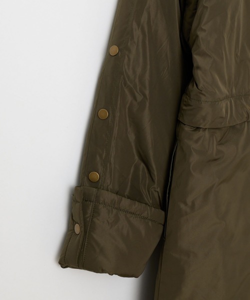 BEEDEN(ビーデン)の「2WAY BLOUSON LONG COAT(ミリタリージャケット・レディース・ブラック/カーキ・FREE)」の15枚目の写真