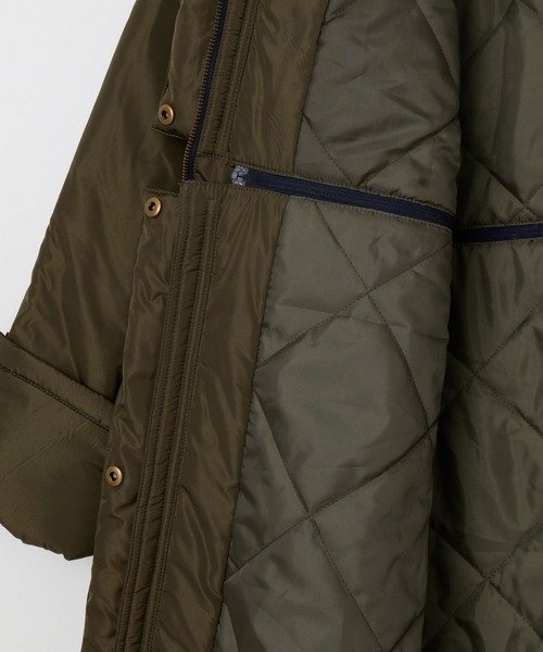 BEEDEN(ビーデン)の「2WAY BLOUSON LONG COAT(ミリタリージャケット・レディース・ブラック/カーキ・FREE)」の16枚目の写真