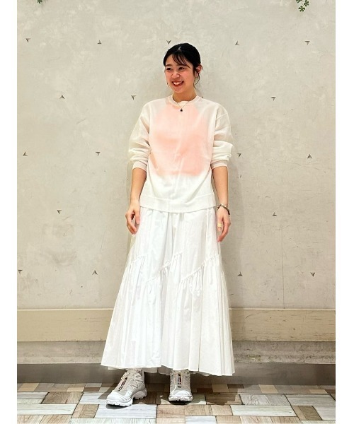 【極美品】アルアバイル タイプライター バイヤス 切替 スカート ロング フレア タイプライターバイヤス切替スカート（スカート）｜allureville