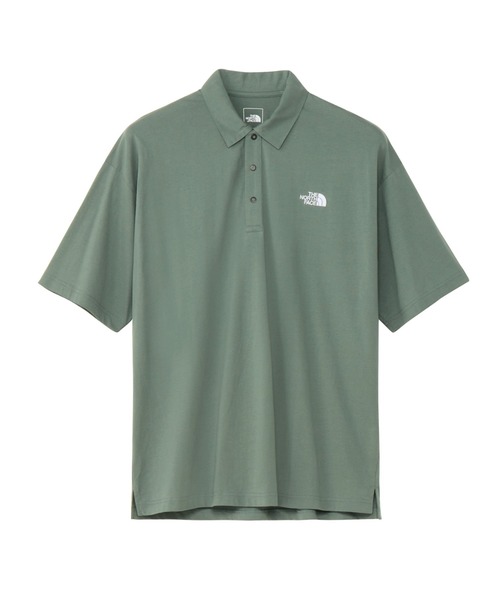 THE NORTH FACE(ザノースフェイス)の「THE NORTH FACE/ザ・ノース・フェイス S/S FD Cotton Polo ショートスリーブフラッシュドライコットンポロ NT22530(ポロシャツ・メンズ・ブラック/ホワイト/グリーン・M/XL/L)」の3枚目の写真