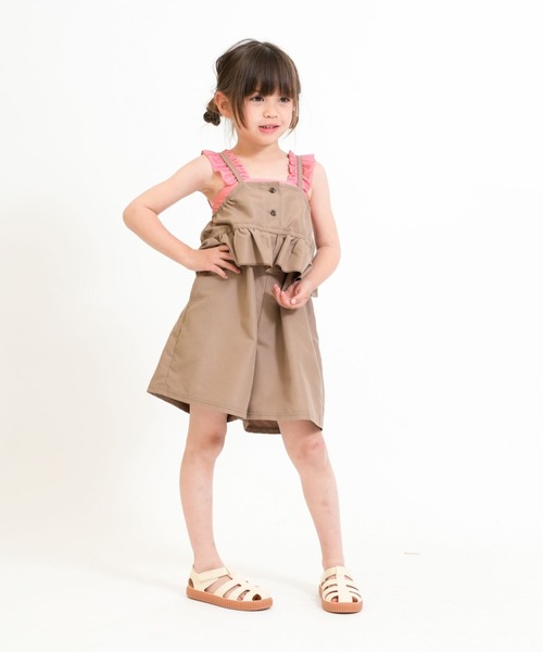 RIO（リオ）の「ワンピース水着3点セット（水着・キッズ・ベージュ系/オレンジ系/ブラック系・100cm/110cm/120cm/130cm/140cm）」の3枚目の写真