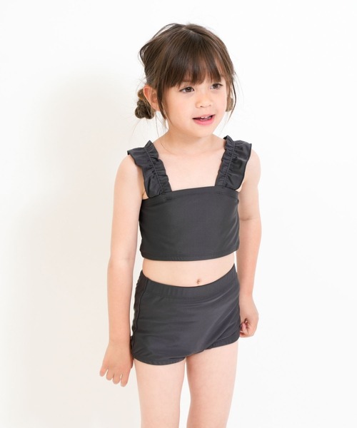 RIO（リオ）の「ワンピース水着3点セット（水着・キッズ・ベージュ系/オレンジ系/ブラック系・100cm/110cm/120cm/130cm/140cm）」の5枚目の写真