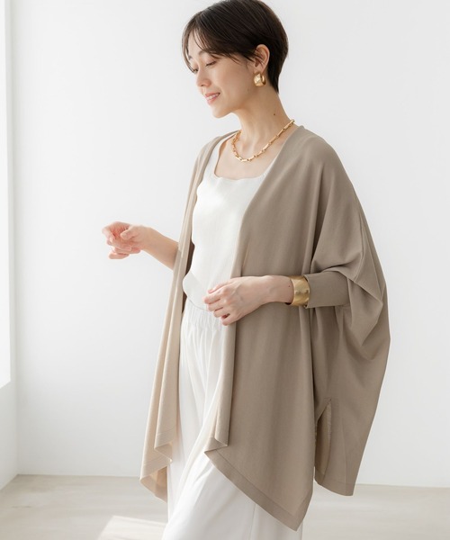 Elura（エルーラ）の「サラサラタッチドルマンカーディガン/321512（カーディガン/ボレロ・レディース・ダークブラウン/ネイビー/グレイッシュベージュ/ブラック・FREE）」の3枚目の写真