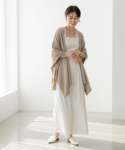 Elura（エルーラ）の「サラサラタッチドルマンカーディガン/321512（カーディガン/ボレロ・レディース・ダークブラウン/ネイビー/グレイッシュベージュ/ブラック・FREE）」の8枚目の写真