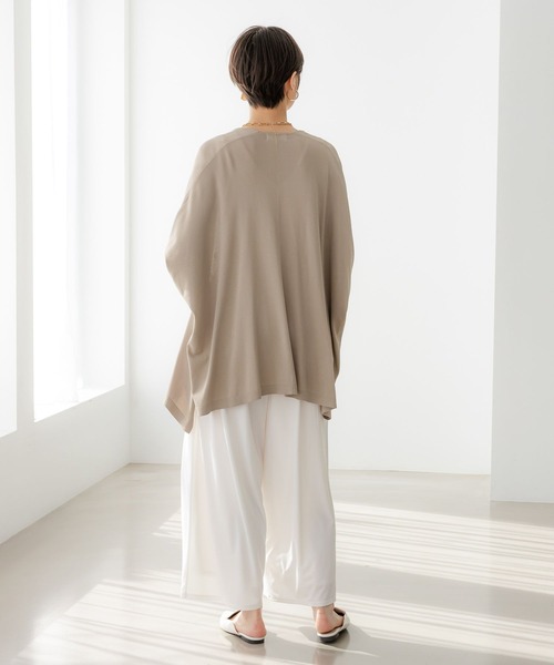 Elura（エルーラ）の「サラサラタッチドルマンカーディガン/321512（カーディガン/ボレロ・レディース・ダークブラウン/ネイビー/グレイッシュベージュ/ブラック・FREE）」の10枚目の写真