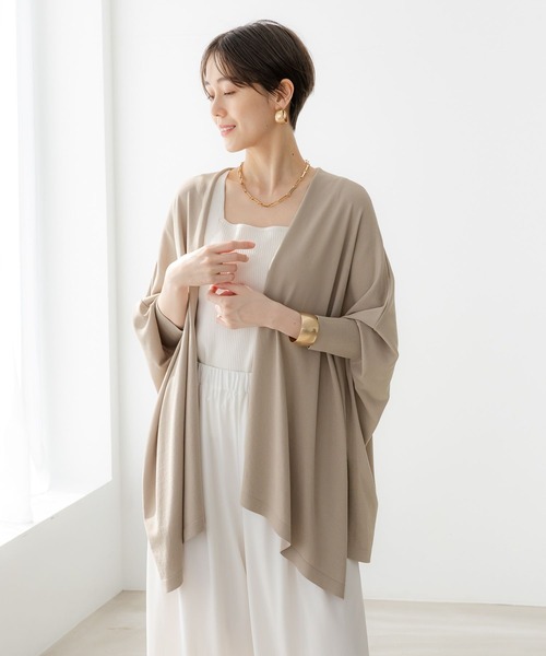 Elura（エルーラ）の「サラサラタッチドルマンカーディガン/321512（カーディガン/ボレロ・レディース・ダークブラウン/ネイビー/グレイッシュベージュ/ブラック・FREE）」の5枚目の写真