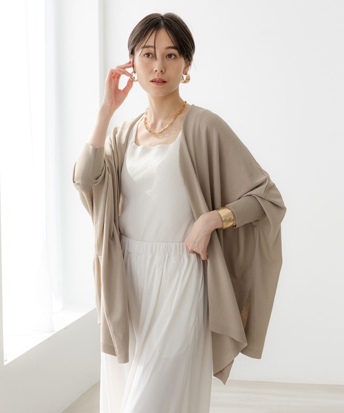 Elura（エルーラ）の「サラサラタッチドルマンカーディガン/321512（カーディガン/ボレロ・レディース・ダークブラウン/ネイビー/グレイッシュベージュ/ブラック・FREE）」の6枚目の写真