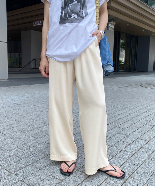 セール】《追加》サテンイージーパンツ（その他パンツ）｜SLOBE IENA  