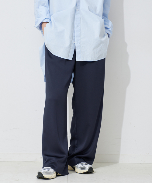 SLOBE IENA(スローブイエナ)の「《追加》サテンイージーパンツ(その他パンツ・レディース・アイボリー/ネイビー・38/36)」の14枚目の写真