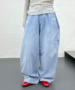 10oz ワイドパンツ / デニムパンツ ワイドデニム ジーンズ デニム