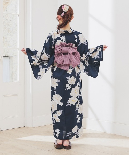 セパレート浴衣 3点セット（羽織り＋キャミワンピース＋兵児帯）