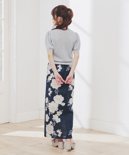 Honeys（ハニーズ）の「セパレート浴衣  ３点セット（羽織り＋巻きスカート＋兵児帯）（浴衣・レディース・ネイビー系/ネイビー系1/アイボリー系/ホワイト系その他・F）」の12枚目の写真