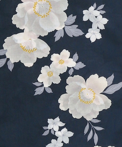 Honeys（ハニーズ）の「セパレート浴衣  ３点セット（羽織り＋巻きスカート＋兵児帯）（浴衣・レディース・ネイビー系/ネイビー系1/アイボリー系/ホワイト系その他・F）」の15枚目の写真