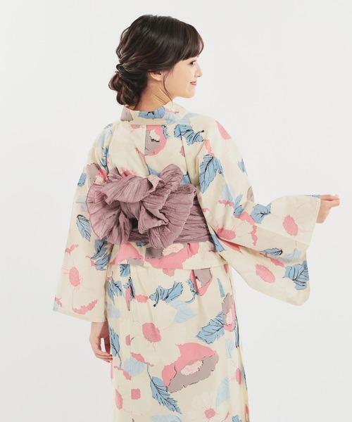 Honeys（ハニーズ）の「セパレート浴衣  ３点セット（羽織り＋巻きスカート＋兵児帯）（浴衣・レディース・ネイビー系/ネイビー系1/アイボリー系/ホワイト系その他・F）」の21枚目の写真