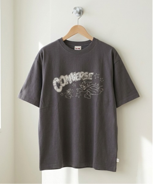 Tom&Jerry(トムアンドジェリー)の「【TOM & JERRY/トムとジェリー×CONVERSE/コンバース】ピグメント加工/BIO WASH/ヴィンテージ風プリント 天竺 半袖Tシャツ ユニセックス(Tシャツ/カットソー・レディース・ホワイト系2/ホワイト系1/ブラック系1/ブラック系2・L/M)」の4枚目の写真