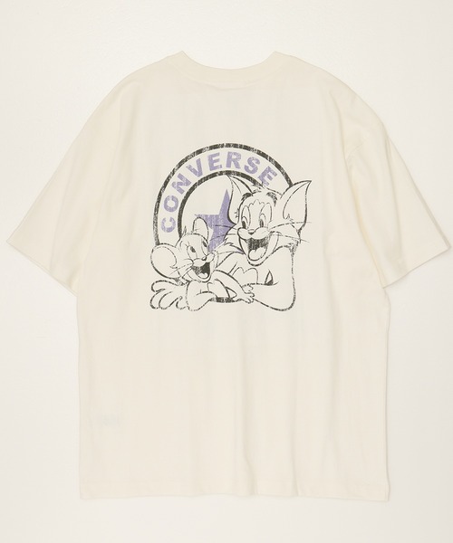 Tom&Jerry(トムアンドジェリー)の「【TOM & JERRY/トムとジェリー×CONVERSE/コンバース】ピグメント加工/BIO WASH/ヴィンテージ風プリント 天竺 半袖Tシャツ ユニセックス(Tシャツ/カットソー・レディース・ホワイト系2/ホワイト系1/ブラック系1/ブラック系2・L/M)」の20枚目の写真