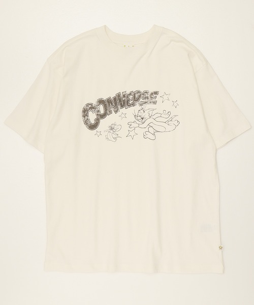 Tom&Jerry(トムアンドジェリー)の「【TOM & JERRY/トムとジェリー×CONVERSE/コンバース】ピグメント加工/BIO WASH/ヴィンテージ風プリント 天竺 半袖Tシャツ ユニセックス(Tシャツ/カットソー・レディース・ホワイト系2/ホワイト系1/ブラック系1/ブラック系2・L/M)」の21枚目の写真