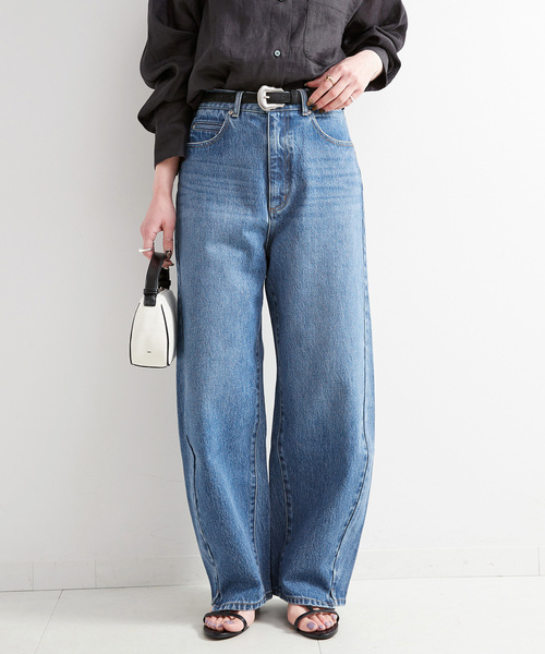 DU JOUR/デュ ジュール BARREL BAGGY JEAN ブルー　38 追加3》ウォッシャブル / DU JOUR/デュ ジュール BARREL BAGGY