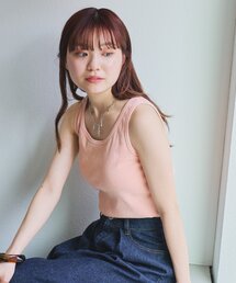 タンクトップ（ピンク/桃色系・カップ付き）ファッション通販