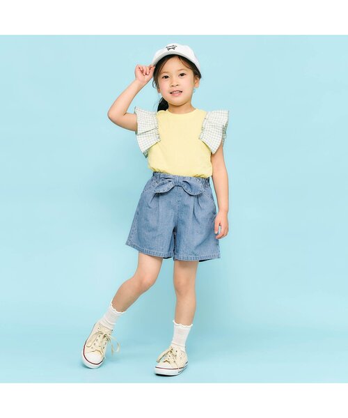 Seraph(セラフ)の「インしてかわいいデイリーショートパンツ(その他パンツ・キッズ・ブルー/マスタード/ピンク/ネイビー・100/90/80/140/130/120/110)」の5枚目の写真