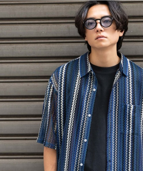 LAKOLE（ラコレ）の「ストライプレース半袖シャツ / 283477（シャツ