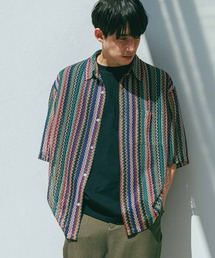 LAKOLE | ストライプレース半袖シャツ / 283477(シャツ/ブラウス)