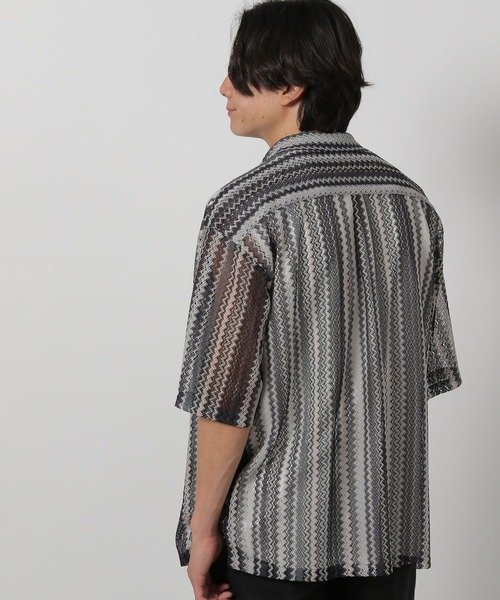 CAMPAL JAPAN - ＣＨ8出品① セール】ストライプレース半袖シャツ / 283477（シャツ/ブラウス