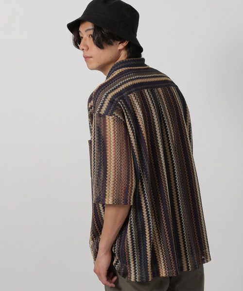 CAMPAL JAPAN - ＣＨ8出品① セール】ストライプレース半袖シャツ / 283477（シャツ/ブラウス