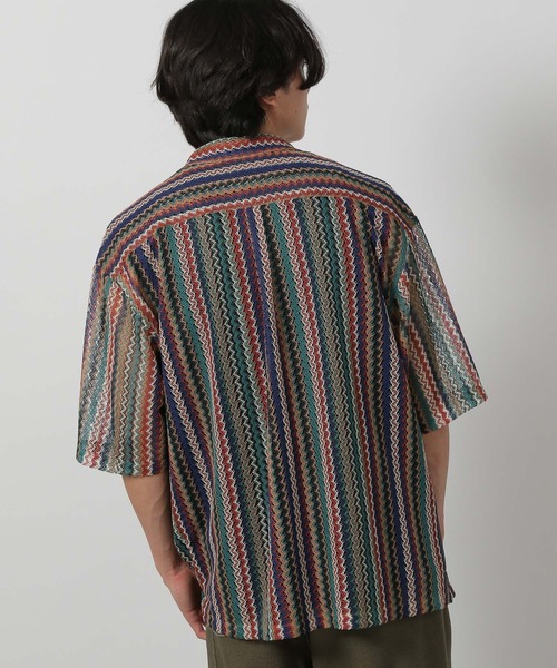 LAKOLE（ラコレ）の「ストライプレース半袖シャツ / 283477（シャツ