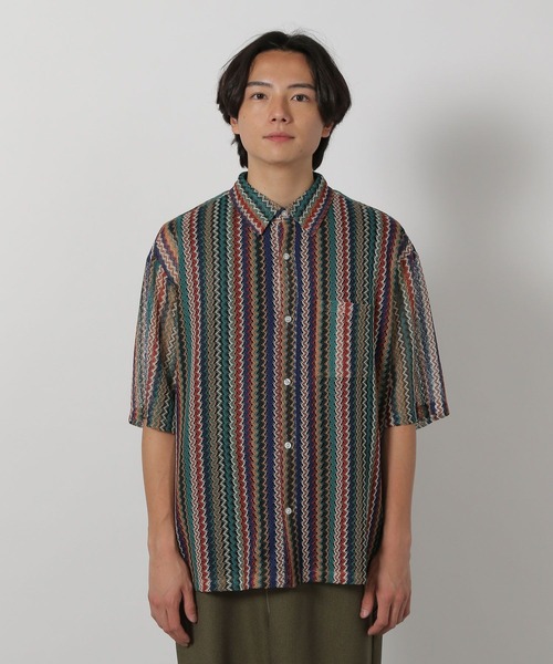 その他 taco4 LAKOLE シャツ ストライプレース半袖シャツ / 283477 メンズ