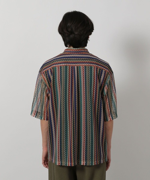 oct様 LAKOLE シャツ ストライプレース半袖シャツ / 283477 メンズ