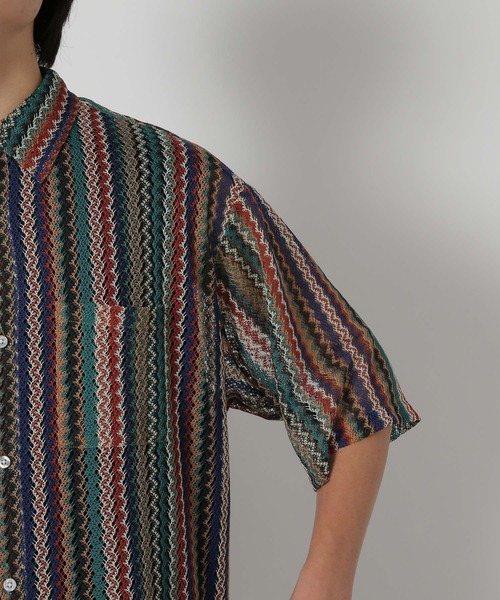 LAKOLE（ラコレ）の「ストライプレース半袖シャツ / 283477（シャツ/ブラウス・メンズ・ブルー/ブラック/イエロー/グリーン/ホワイト・MEDIUM/LARGE/X-LARGE）」の21枚目の写真